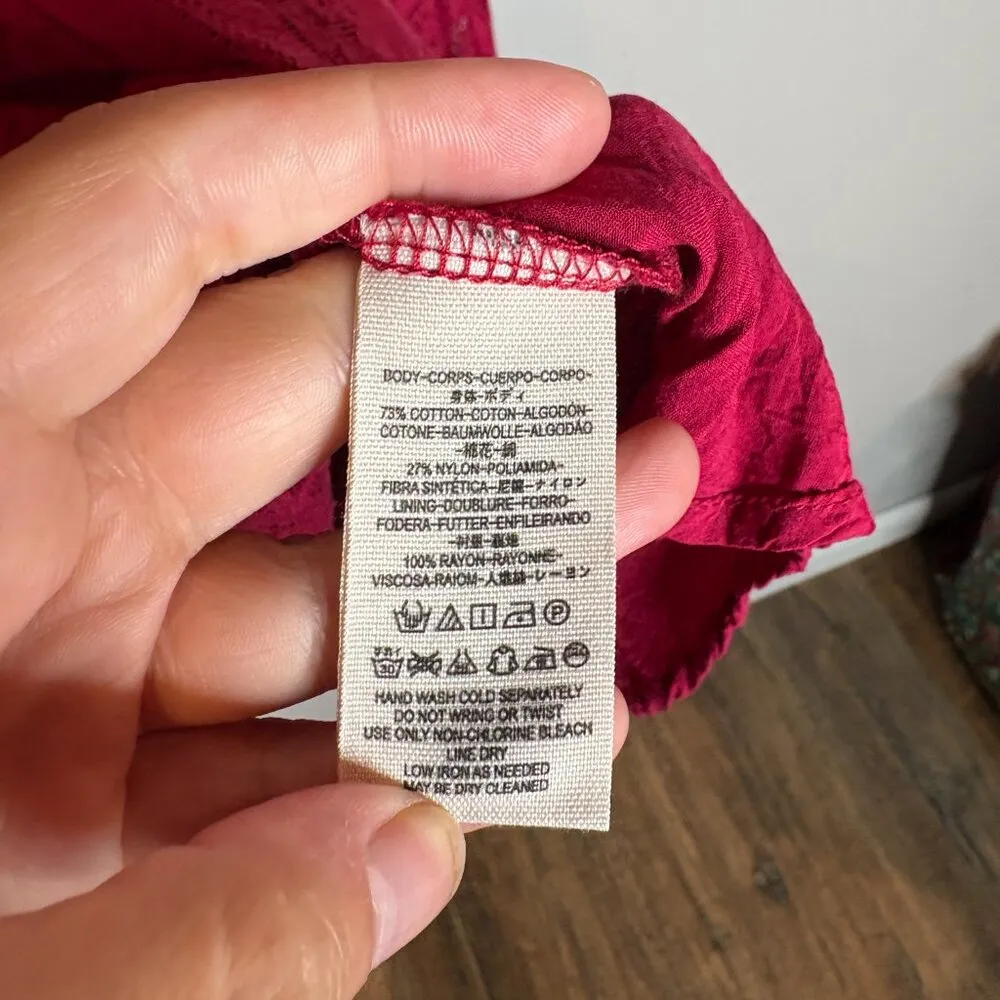 Free People Tu Es La maroon lacy babydoll dress - Image 5