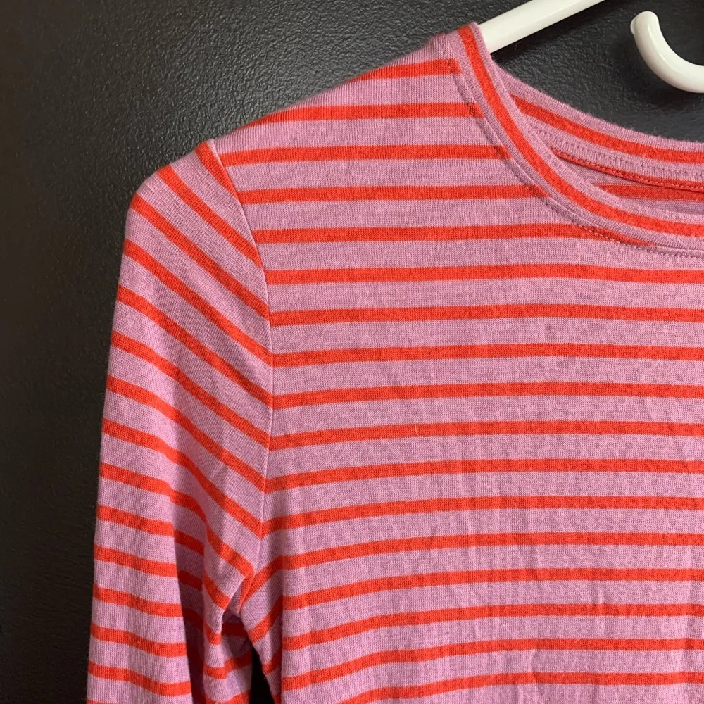 Lou & Grey Long Sleeve Striped Basic Top Shirt Womens XS - Image 4