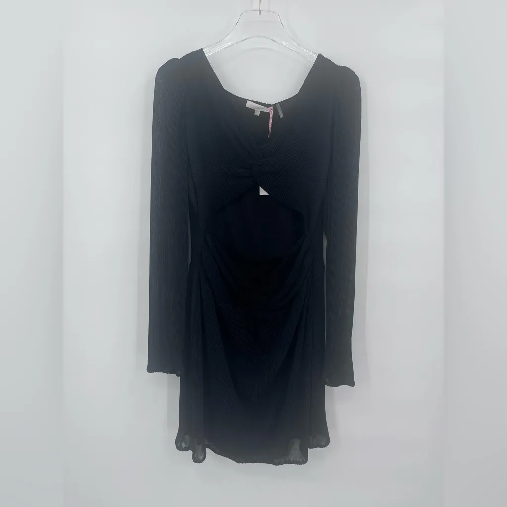 LoveShackFancy‎ black Nanita cut-out mini dress size 12 NWT - Image 3