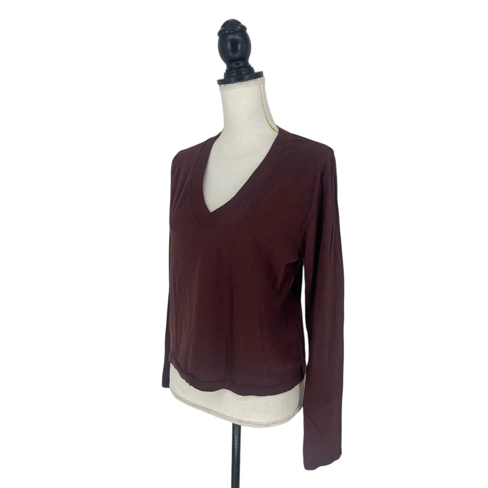 Michale Stars Brea V-Neck Tee in Java - Image 6