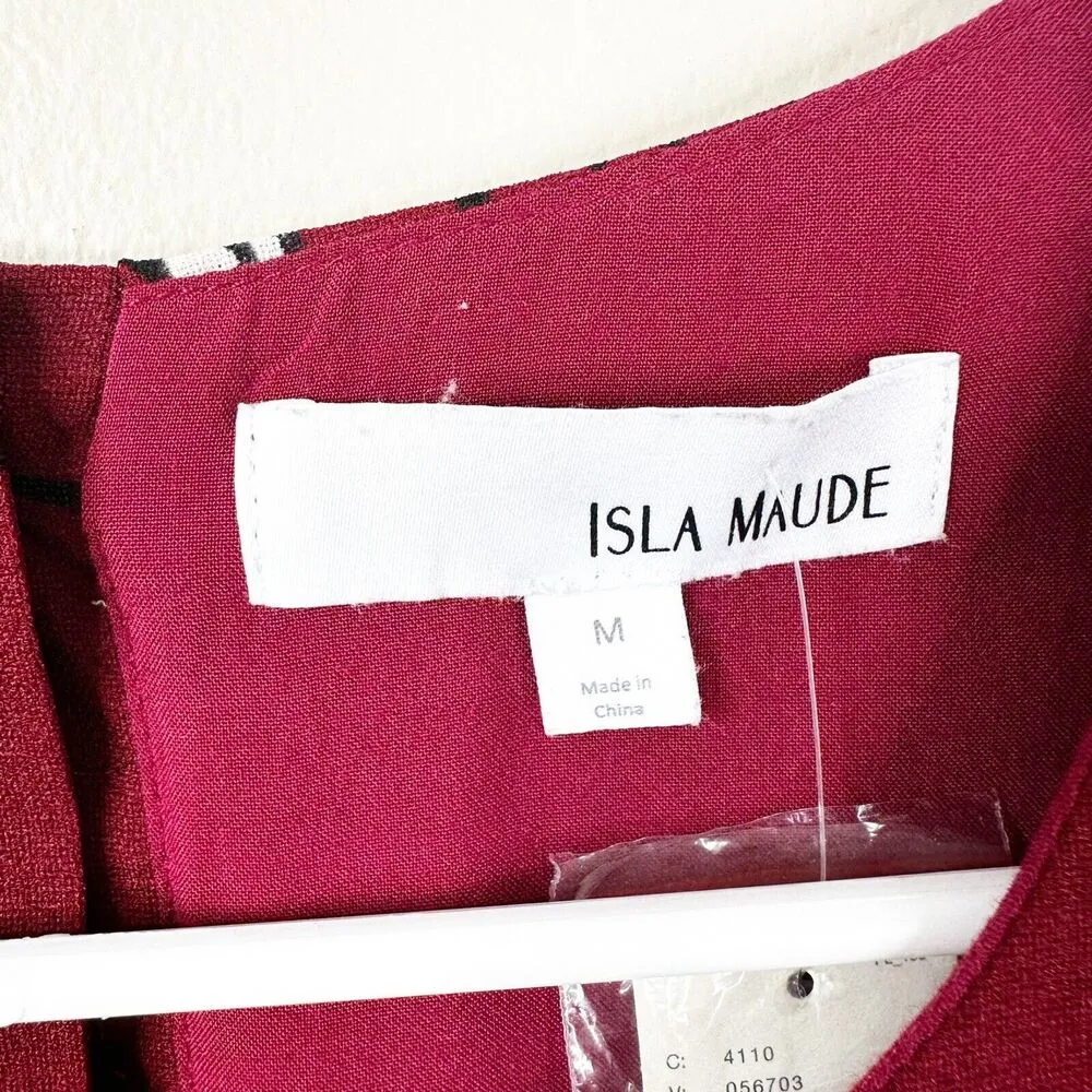 NEW Anthropologie Isla Maude Blouse Womens M Riana Bell Sleeve Floral Top - Image 4