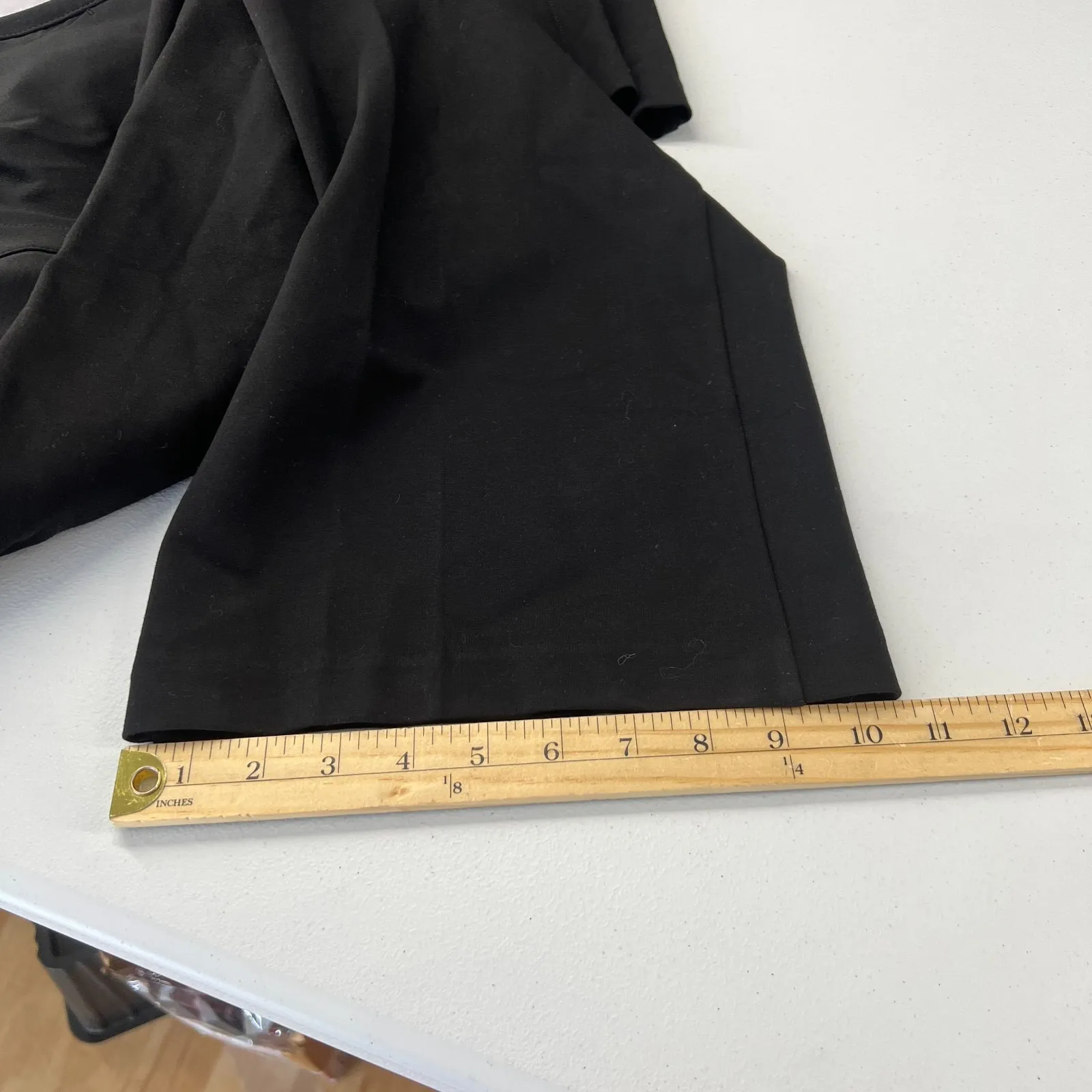 Splendid Pants Womens Small Black Ponte Knit Stretch Wide Leg High Rise Pull On - Image 11