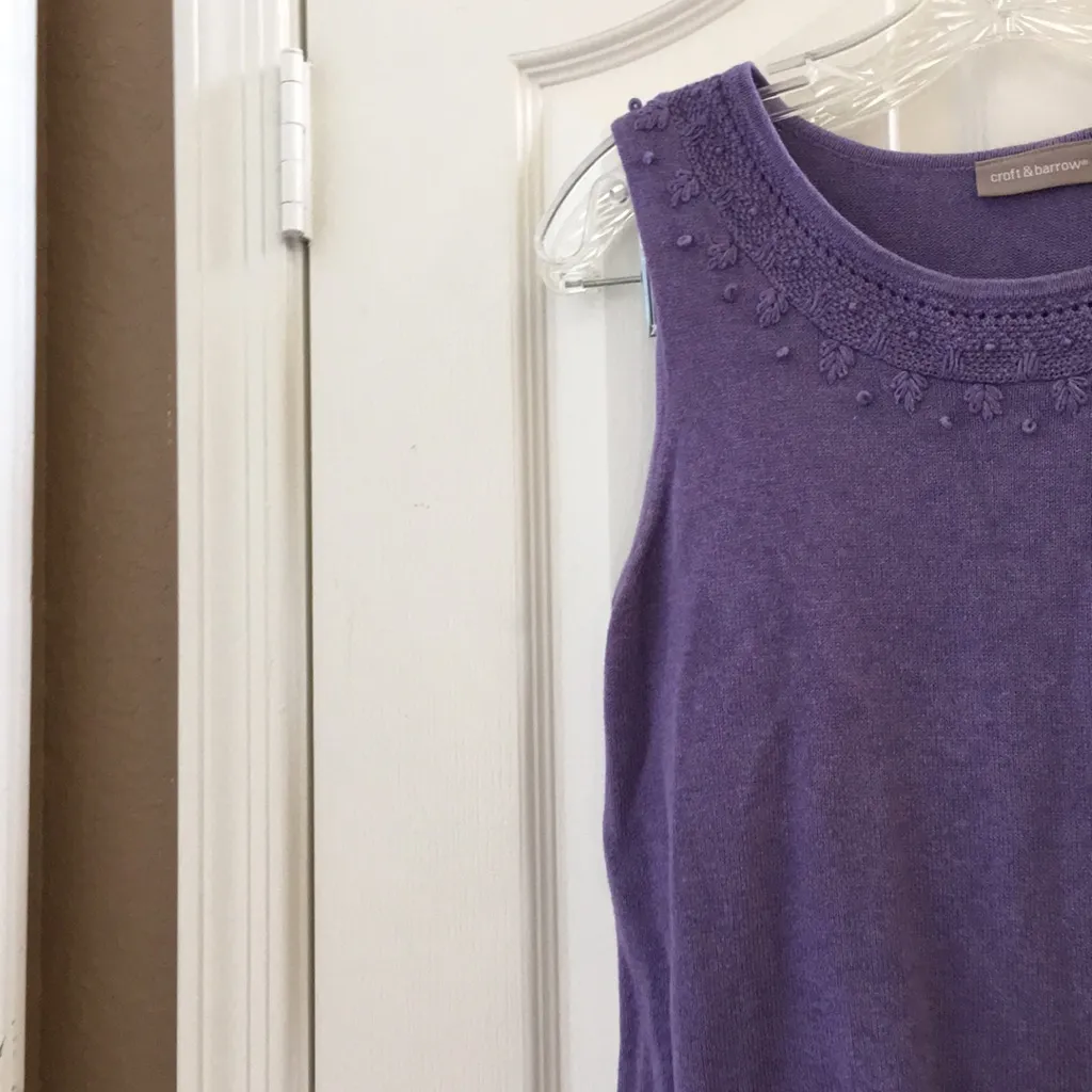 FINAL MARKDOWN Decorative knit Croft & barrow tank top large - Image 2