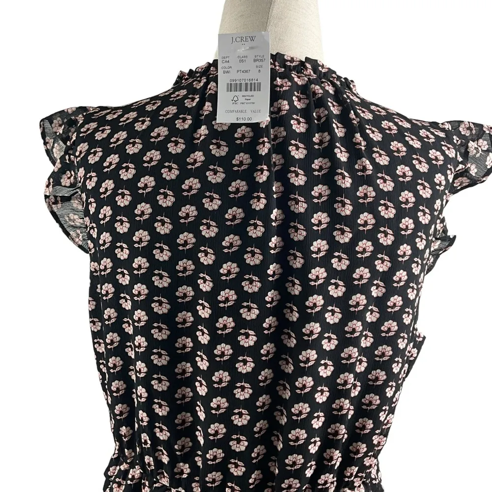 J.Crew Ruffle V Neck Floral Cap Sleeve Dress NWT - Image 13