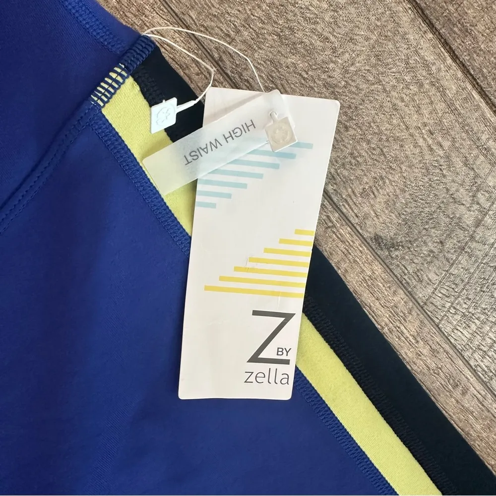 NWT Zella Striped High Waisted Athletic Compression 7/8 Leggings - Image 4