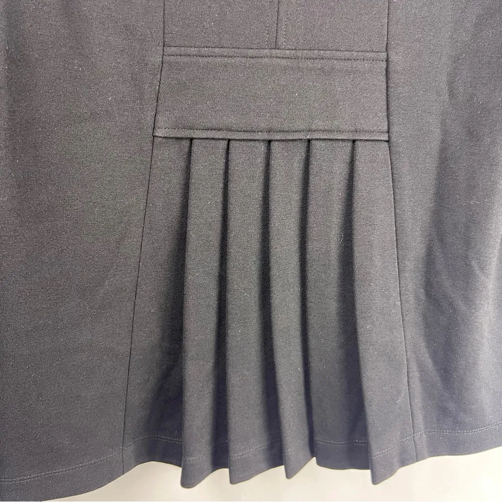 J. Jill Black Stretch Jacket, Button Front, Pleated Back, XS - Image 7