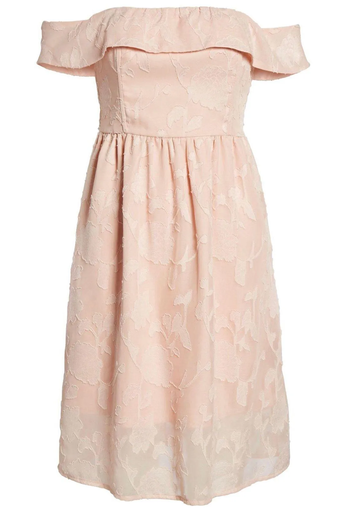 NWT Peach Honey Off The Shoulder Dress 10 - Image 4