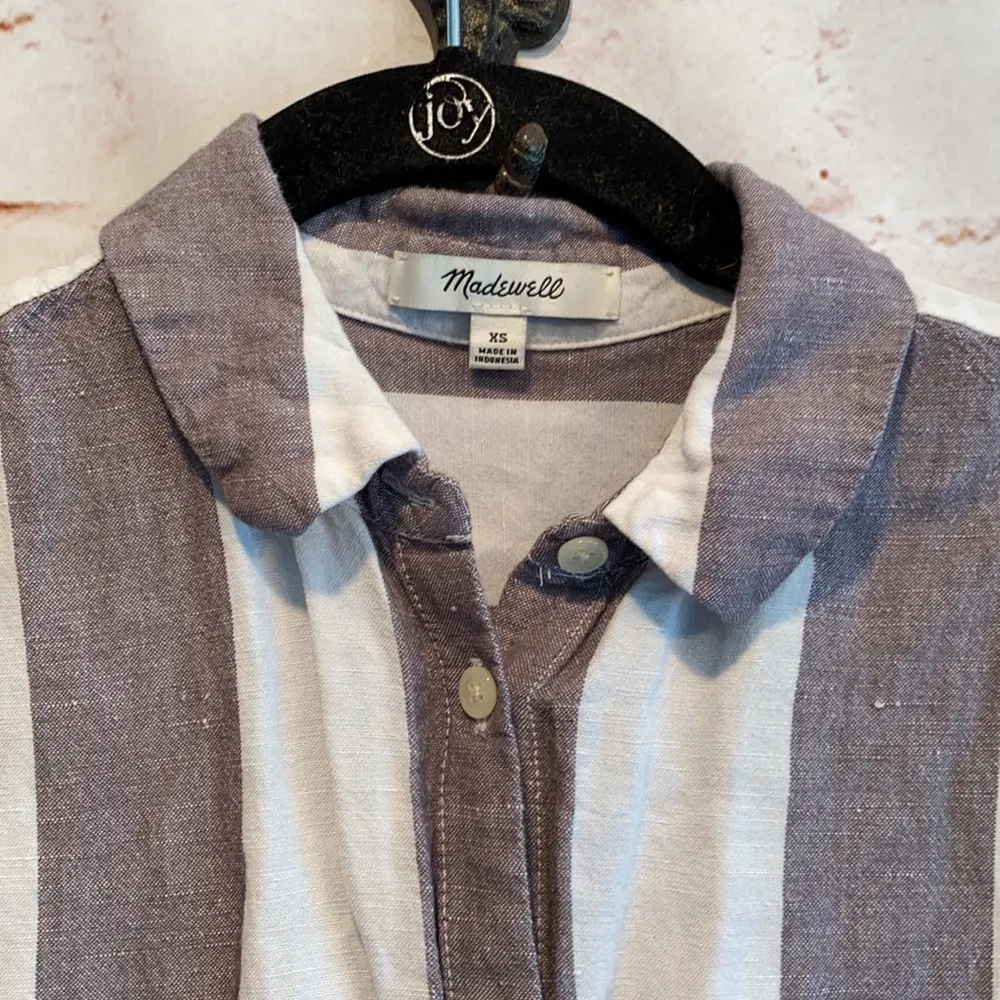 Madewell Maywood stripe linen blend shirt dress - Image 6