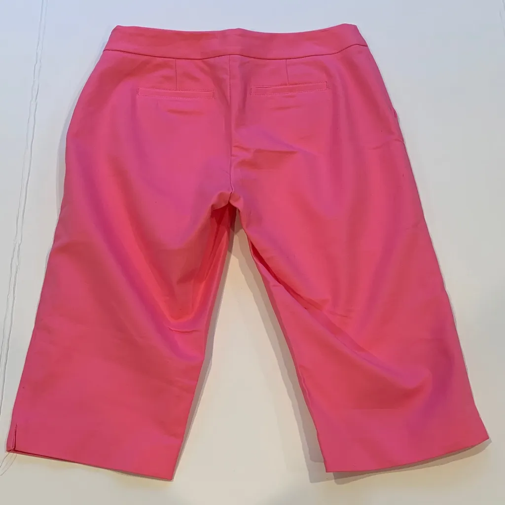 Charter Club Women’s Size 2P 2 Petite Bubble Gum Pink Flat Waist Bermuda Shorts - Image 5