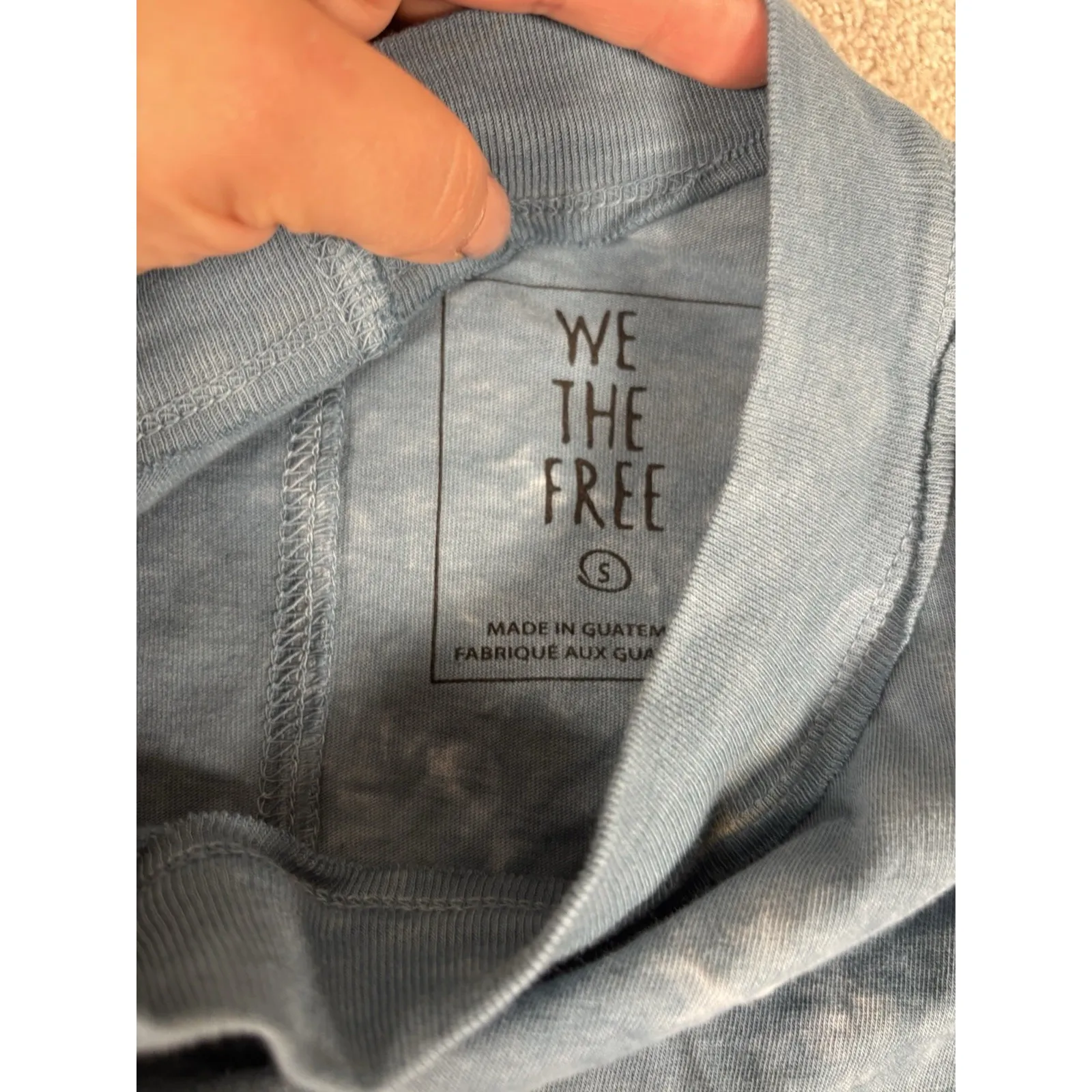 Free People We The Free Oversized Tie Dye T-Shirt Long Sleeve Tee S Small‎ Boho - Image 5