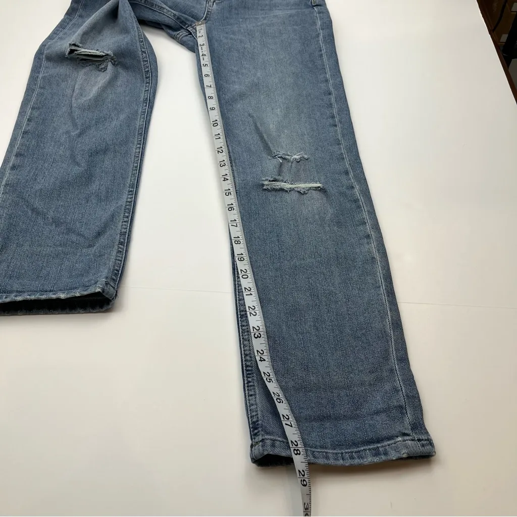 Reiss‎ Denim Bay Ripped Straight Slim Jean Womens Size 24 Zipper Button Closure - Image 6