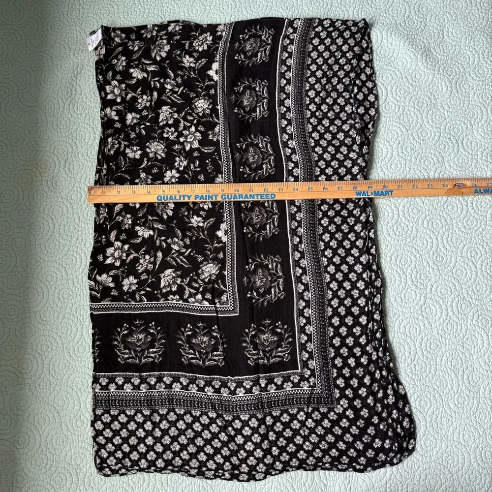 Black‎ and White Patterned Kimono Black Size M - Image 8