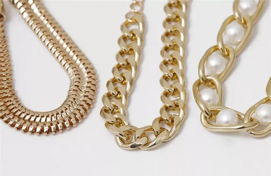 Chunky Bracelet SET Gold - Image 5