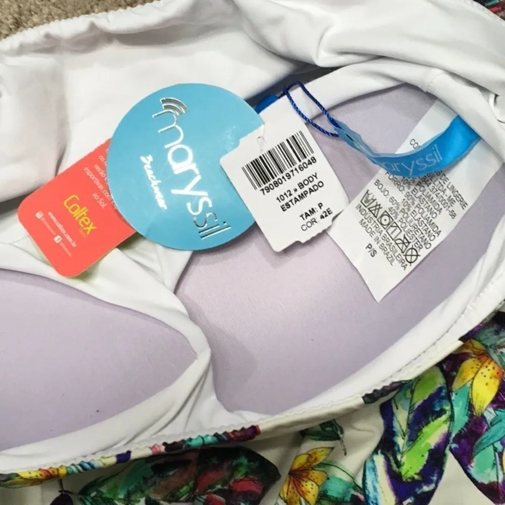 Maryssil Beach leaf swimsuit with sleeve. NWT Yellow - Image 5