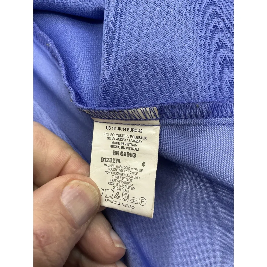 Womans Leslie Fay Dresses Blazer Button Down 12 Purple Padded Shoulders - Image 4