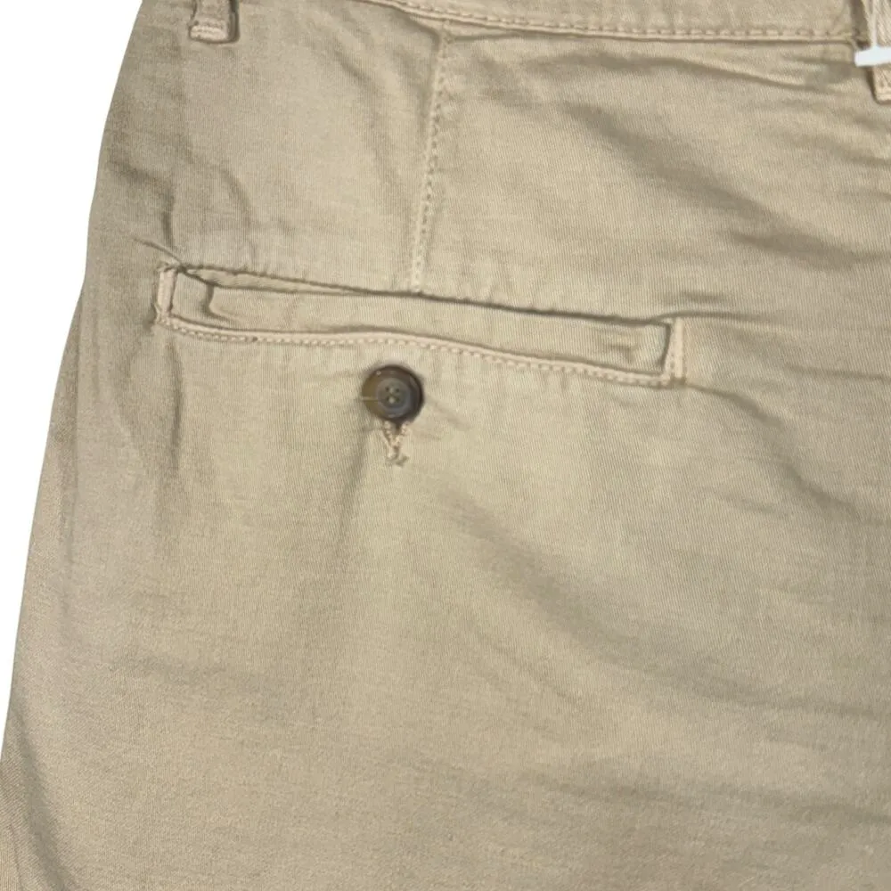 Free People SZ 12 Billie Chino Shorts Hi-Rise Pleated Pocket Zip-Fly Almond Milk - Image 5