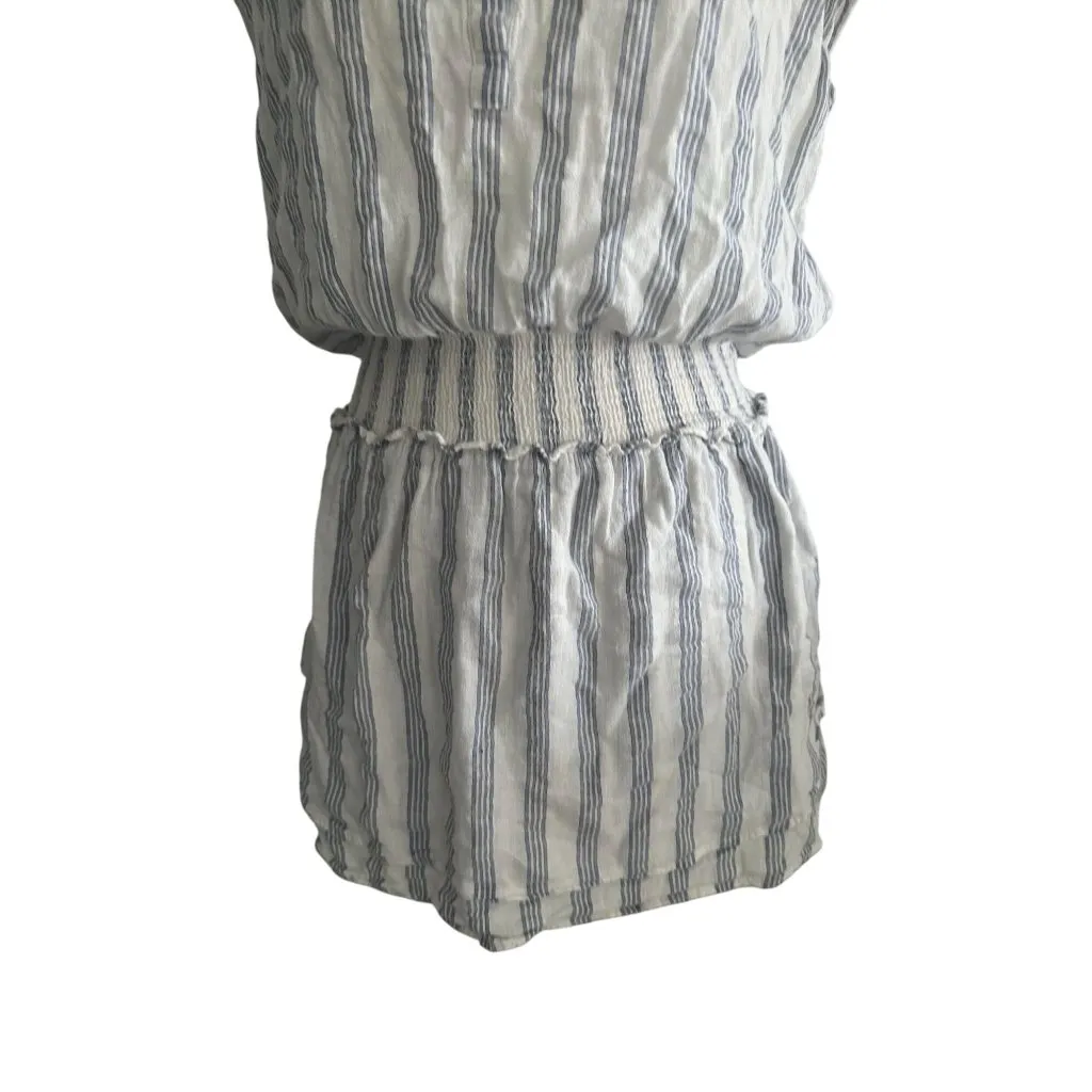 RAILS White Blue Striped Drop Waist Dress Size Medium - Image 4