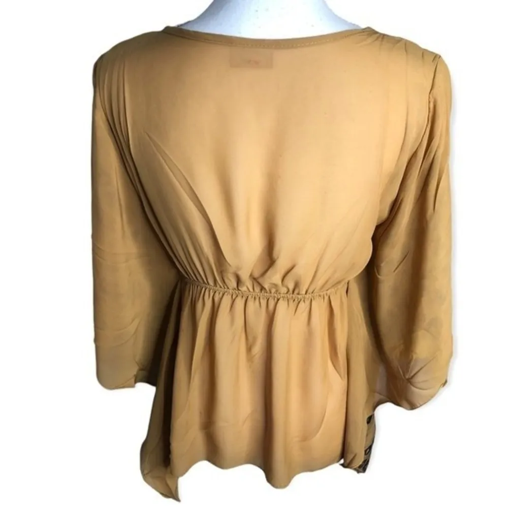 Pretty Good Leopard Print Sheer Open Front Tie Beach Coverup Top - L - Image 89