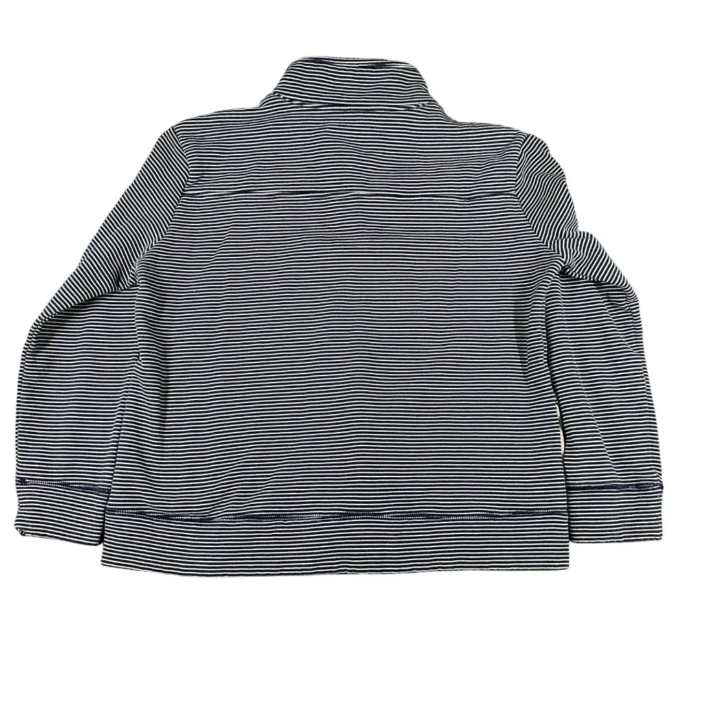 Florida State of Mine Womens Small Navy Blue White Striped Pullover 1/4 Button - Image 9