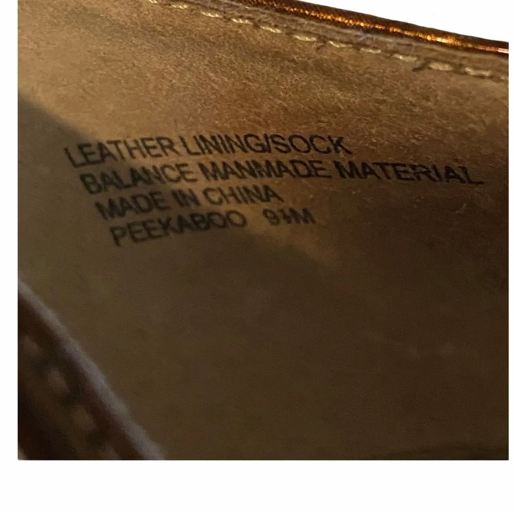 BP Animal Print Peep Toe Heels 9.5M Casual Office Workwear Shoes - Image 7