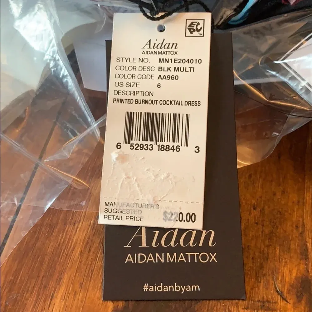 NWT Aidan Mattox printed burnout floral cocktail dress Size 6 - Image 4