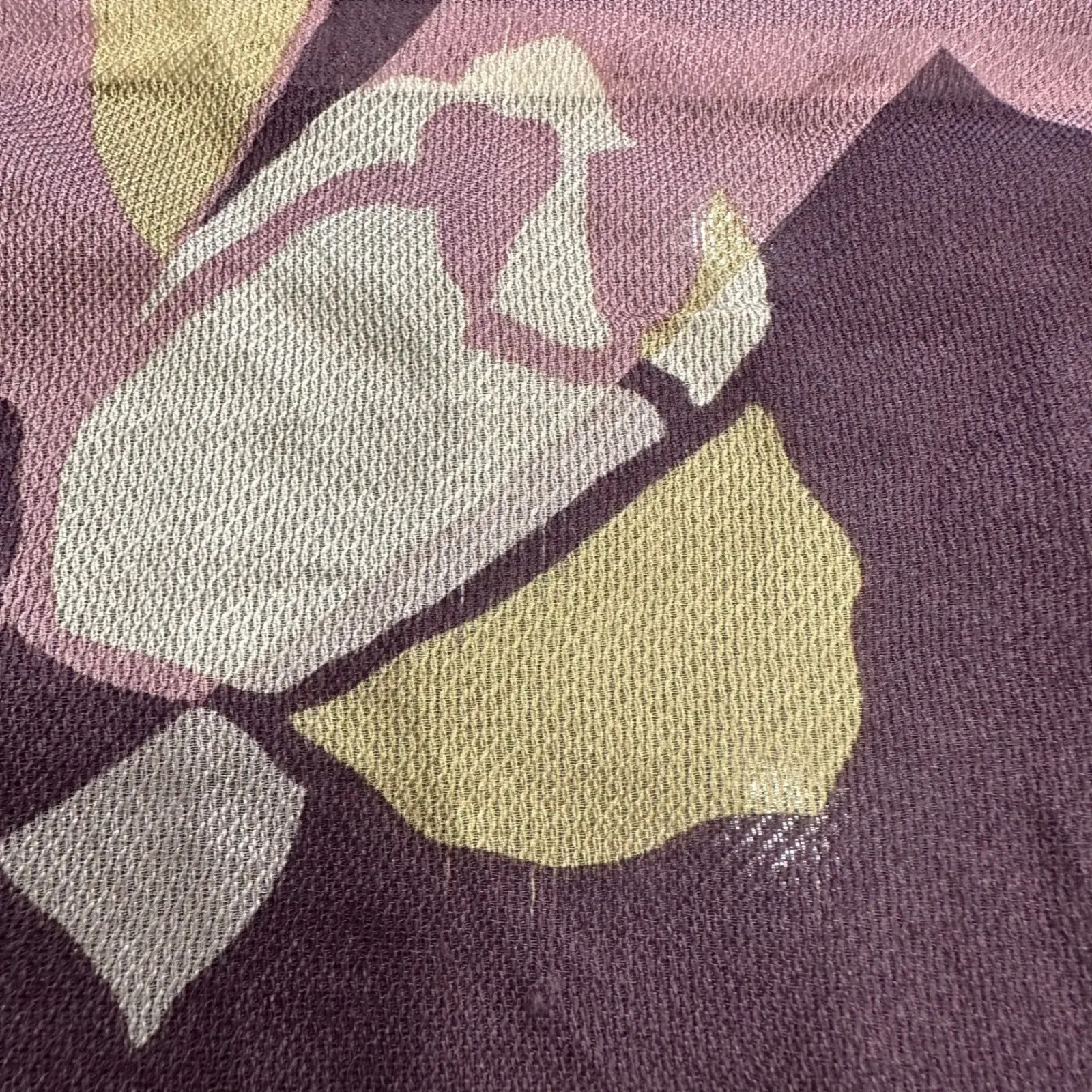 BYTU Milano Silk Scarf Geometric Floral Purple Pink Whimsigoth Fairygrunge - Image 10