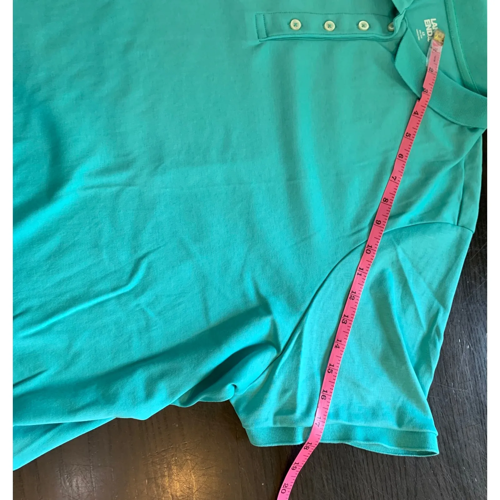 Lands' End Womens 4X Turquoise Short Sleeve Polo Shirt Top Plus Size Golf Preppy - Image 11
