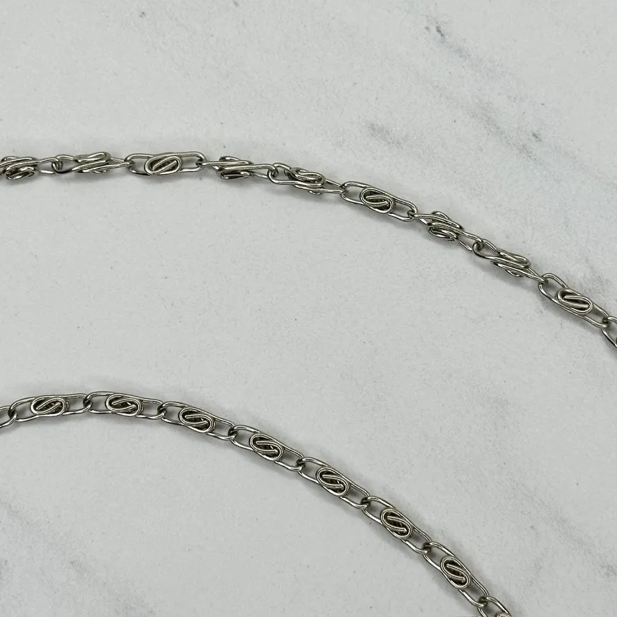 Silver Tone Swirl Chain Purse Strap Replacement - Image 3