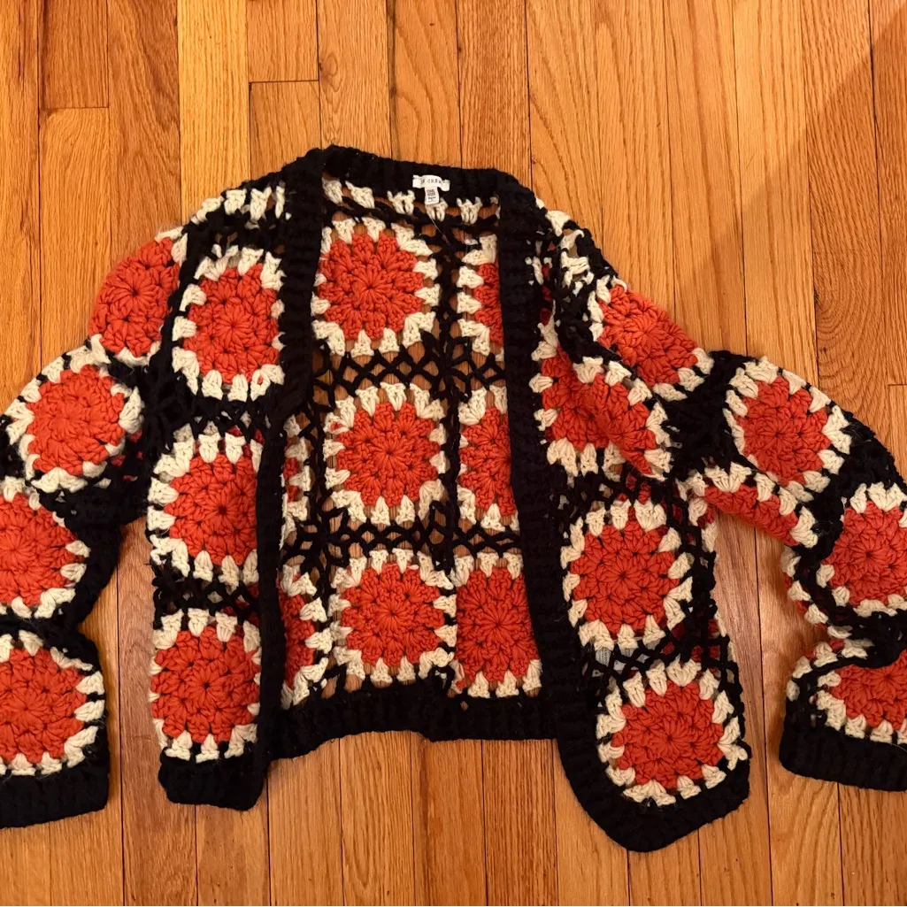 En Crème Granny Square Crochet Open - Image 2