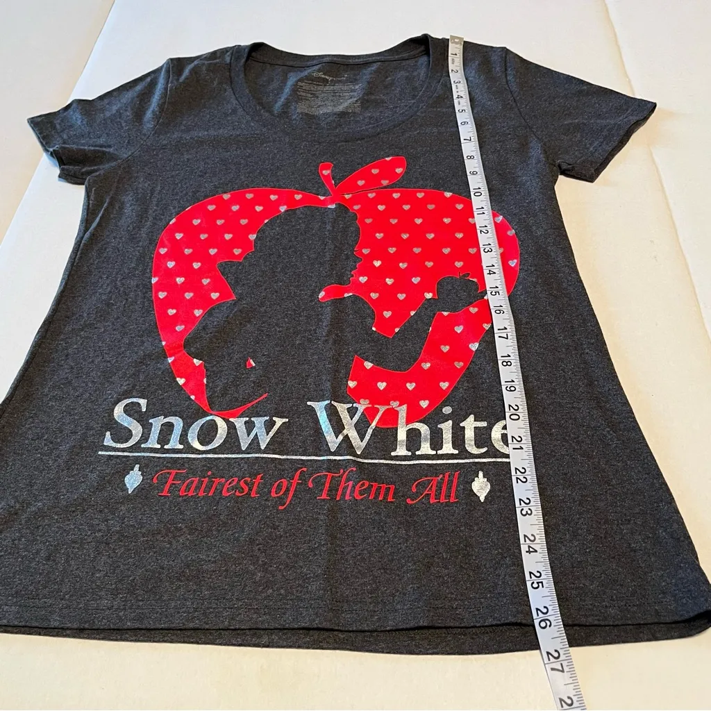 Disney Store Snow‎ White Womens Size Large Grey Gray Fairest of Them All Shirt - Image 6
