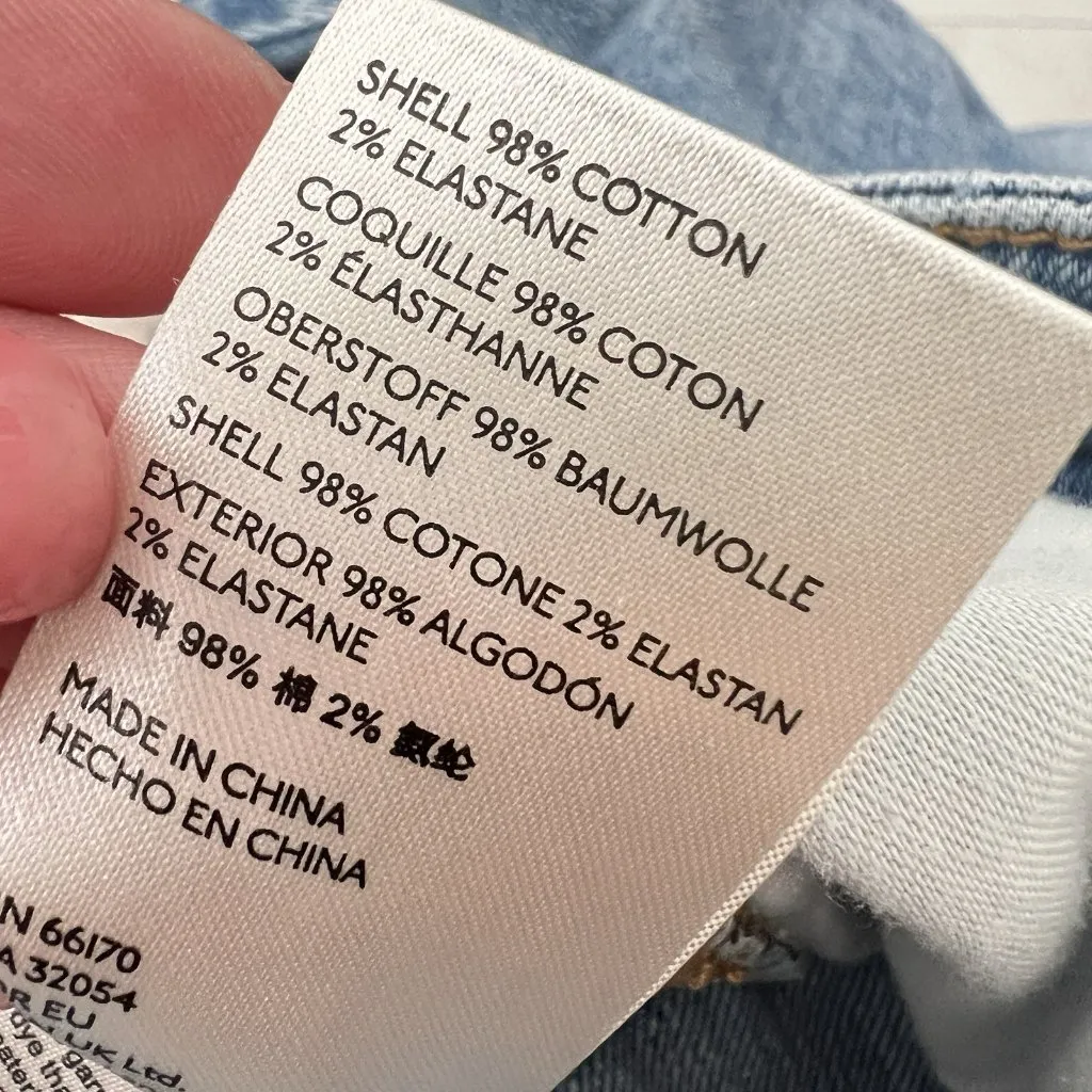 Anthropologie Pilcro Slim Boyfriend Camo Print Jeans 27 Womens Blue NEW - Image 8