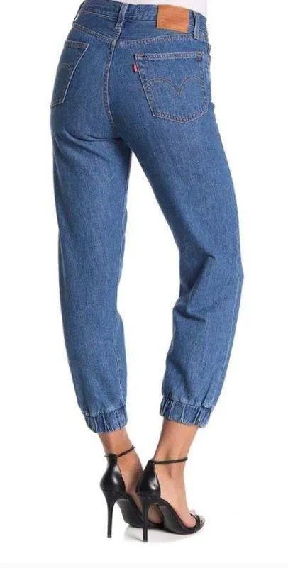 501 Button Fly High Waist Jogger Jeans Sz 27 - Image 2