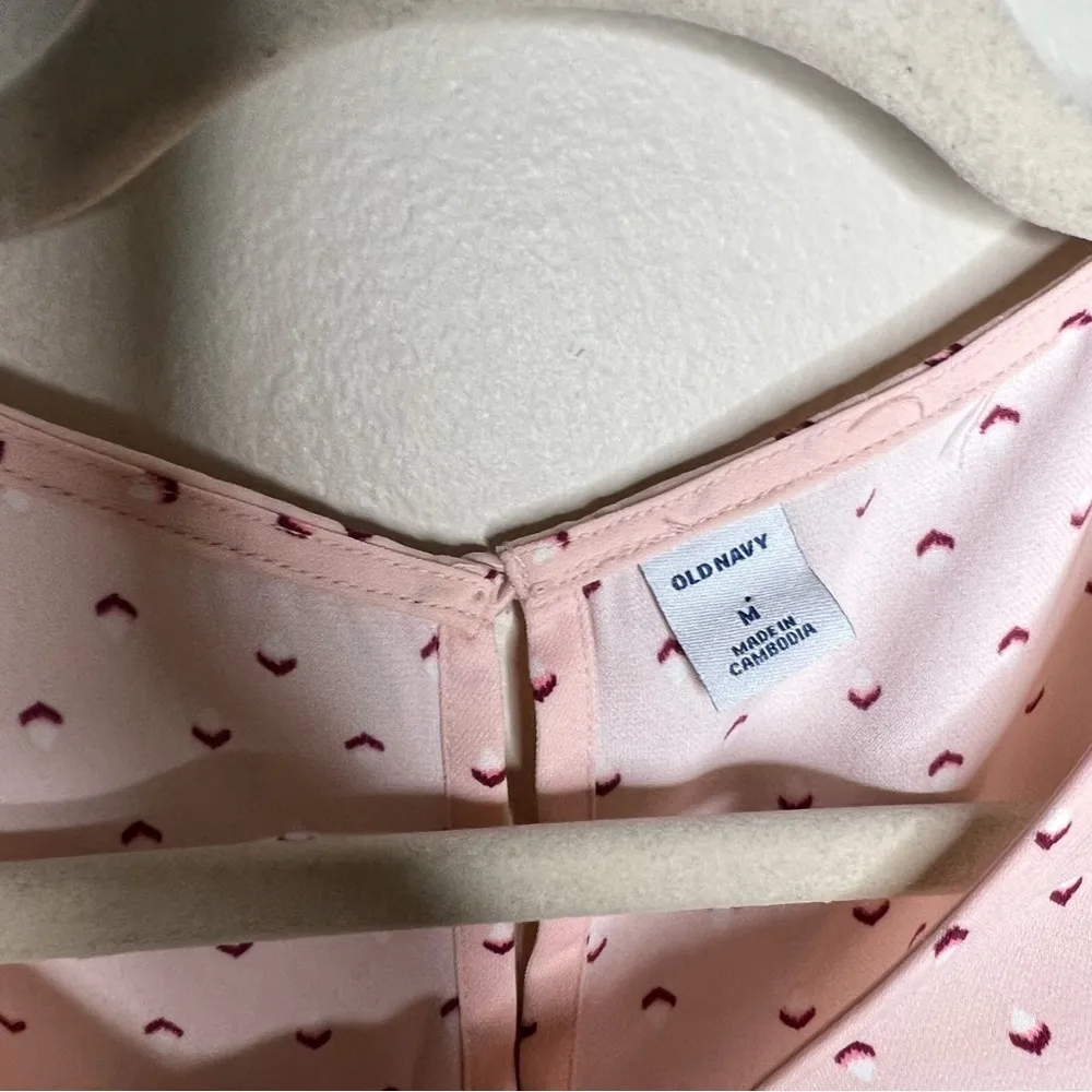 Old Navy Cottage Acorn Print‎ Dainty Feminine Flare Sleeve Blouse Petal Pink - Image 5