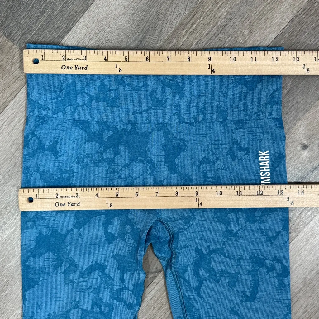 Gymshark Adapt Seamless High Rise‎ Ankle Leggings Blue Camo Small - Image 9