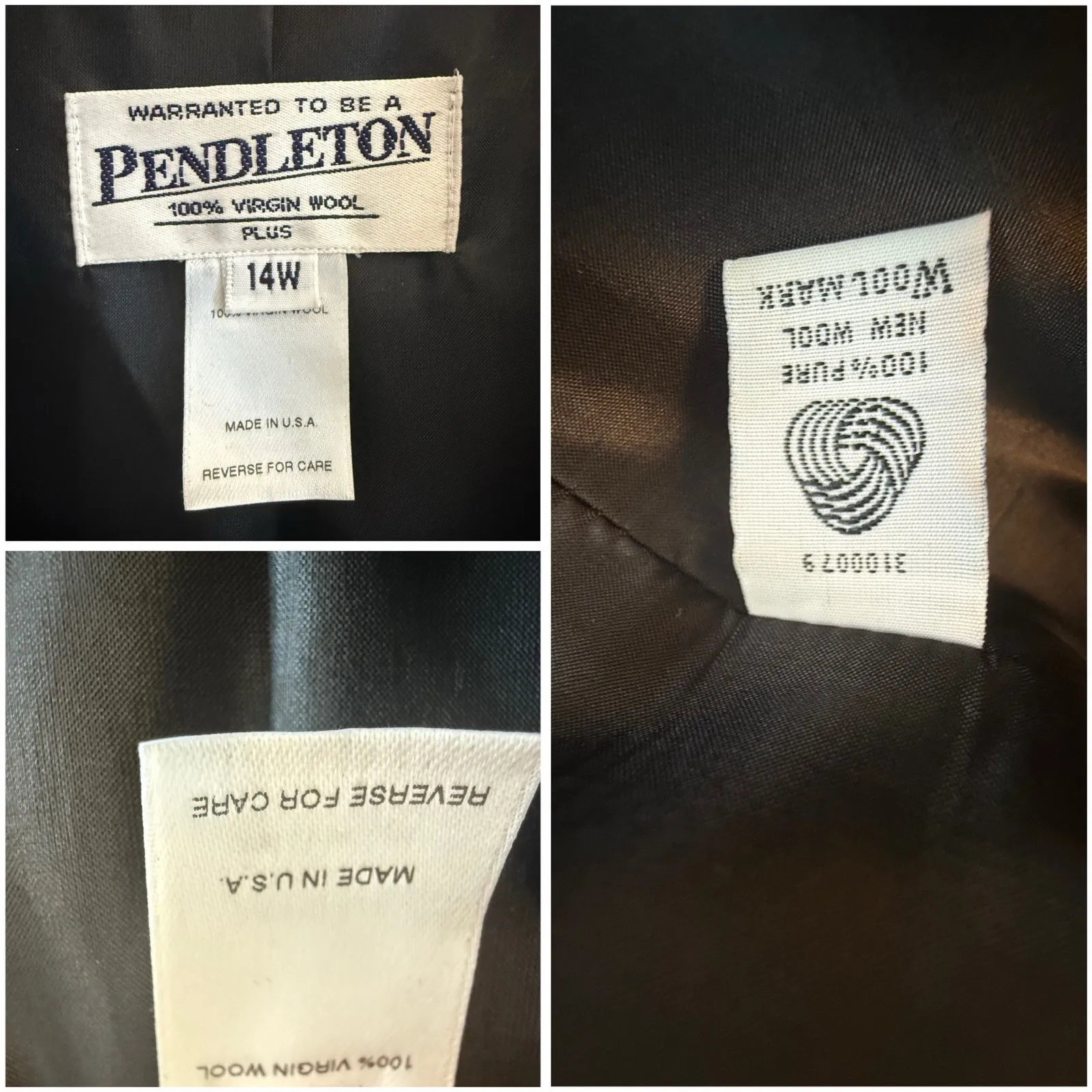 VTG Pendleton Gray Wool Blazer LUXE Old Money‎ USA Heritage Career Capsule 14 XL - Image 6