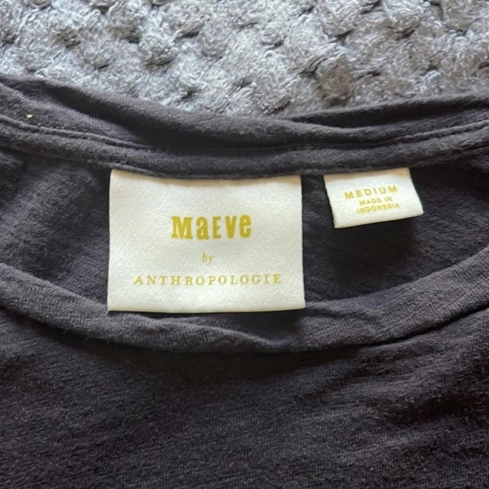 Womens MAEVE by Anthropologie Dark Brown Cold Shoulders Shirt Size Med GUC #1022 - Image 3