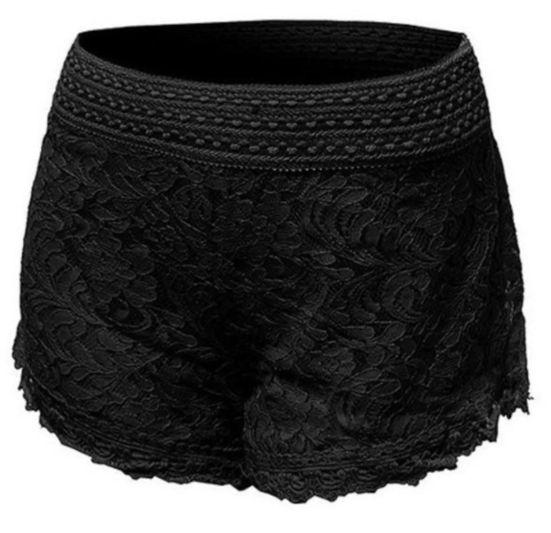 Womens  Black Lace Shorts - Sz S - Image 3