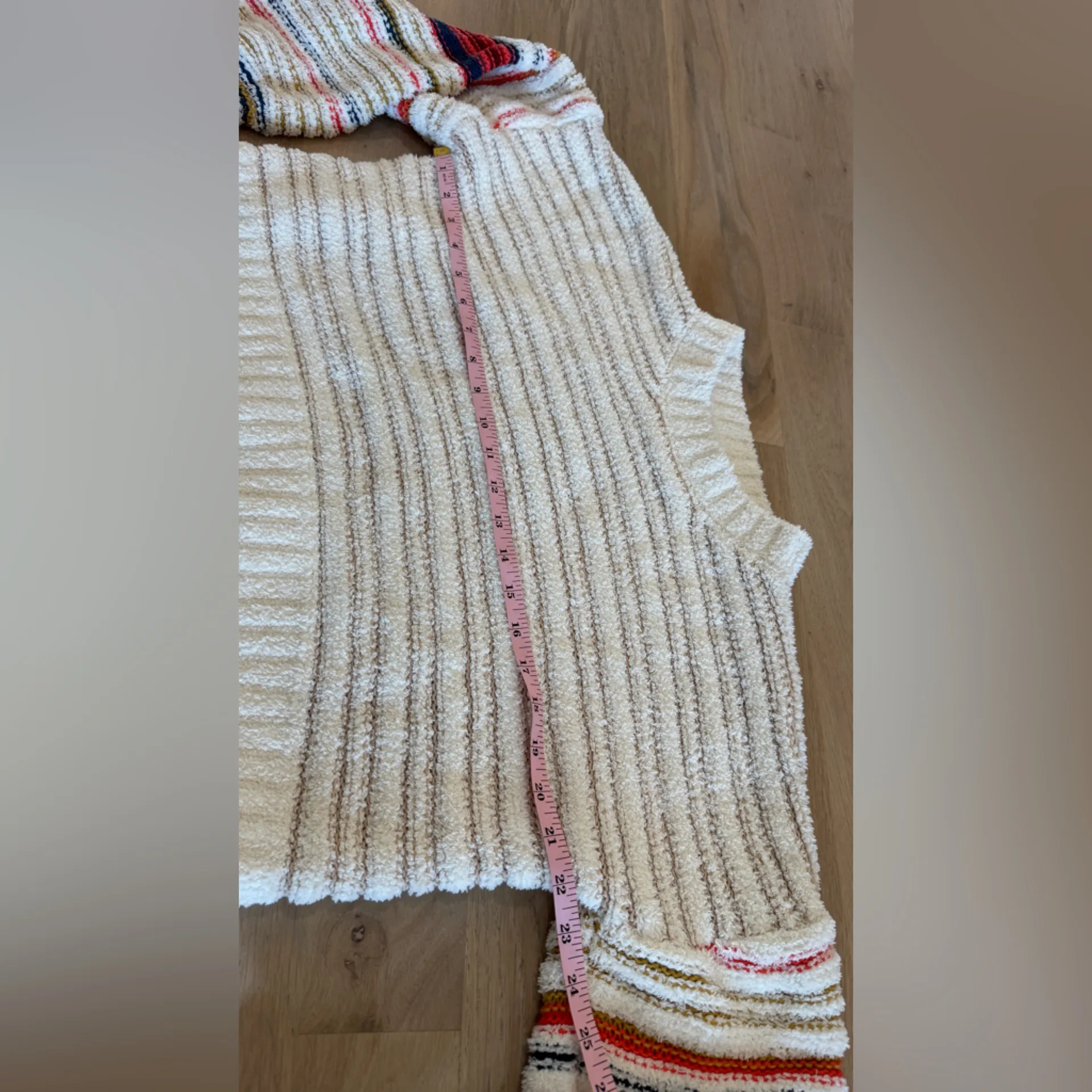 Gilded Intent Reverse Seam Striped Sweater size medium - Image 8