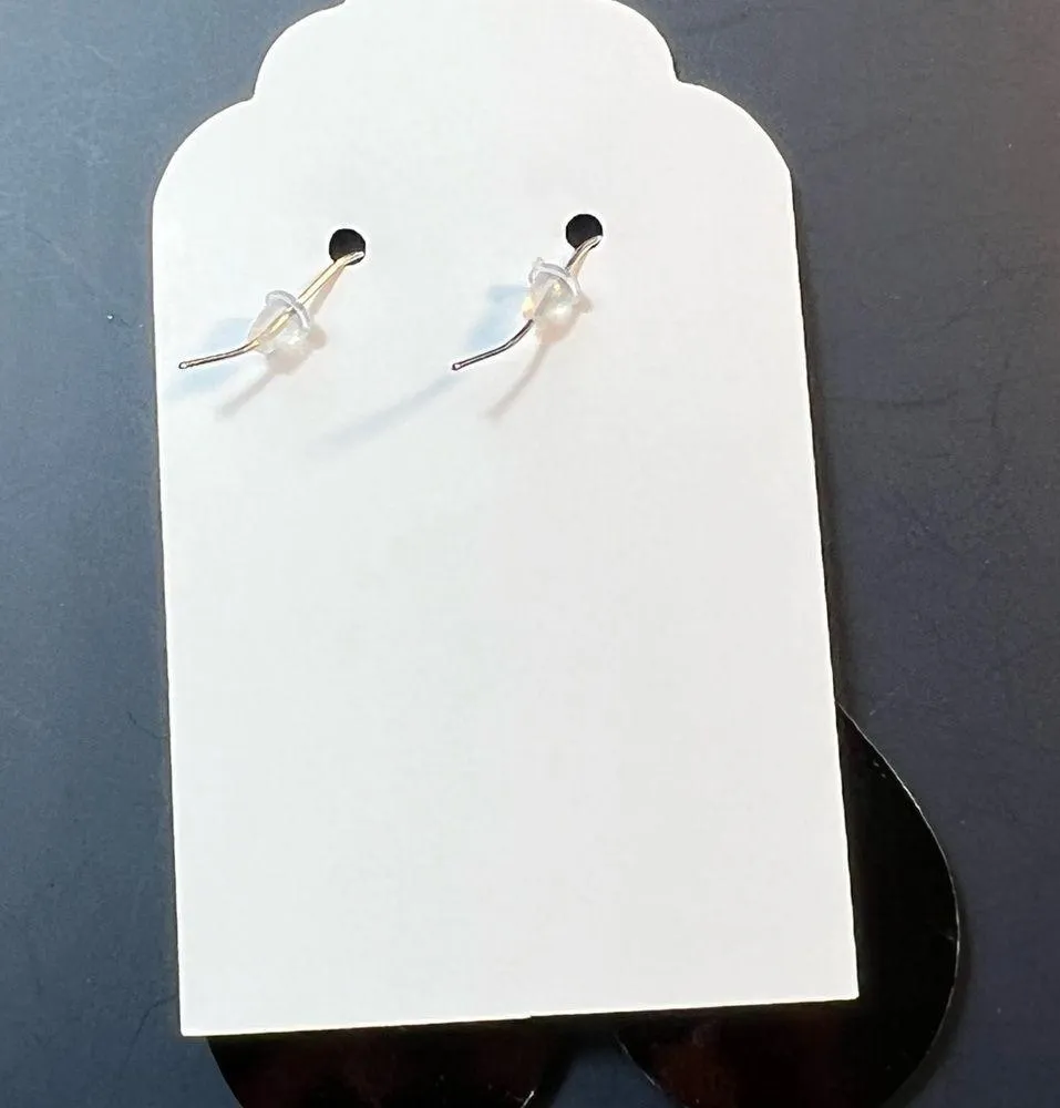 Cheetah Print Teardrop Dangle Pierced Earrings New - Image 3