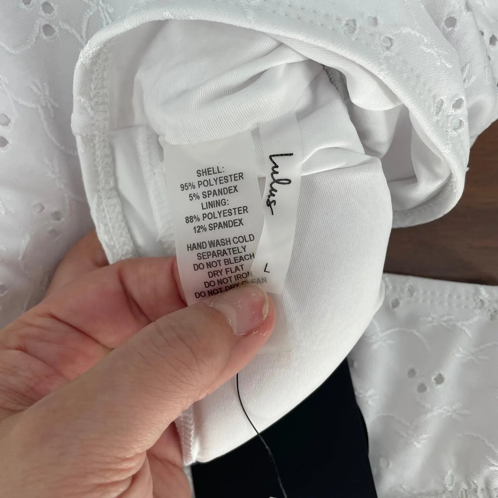 Lulus  Darielle White Eyelet Embroidered Cutout One-Piece Size L - Image 4