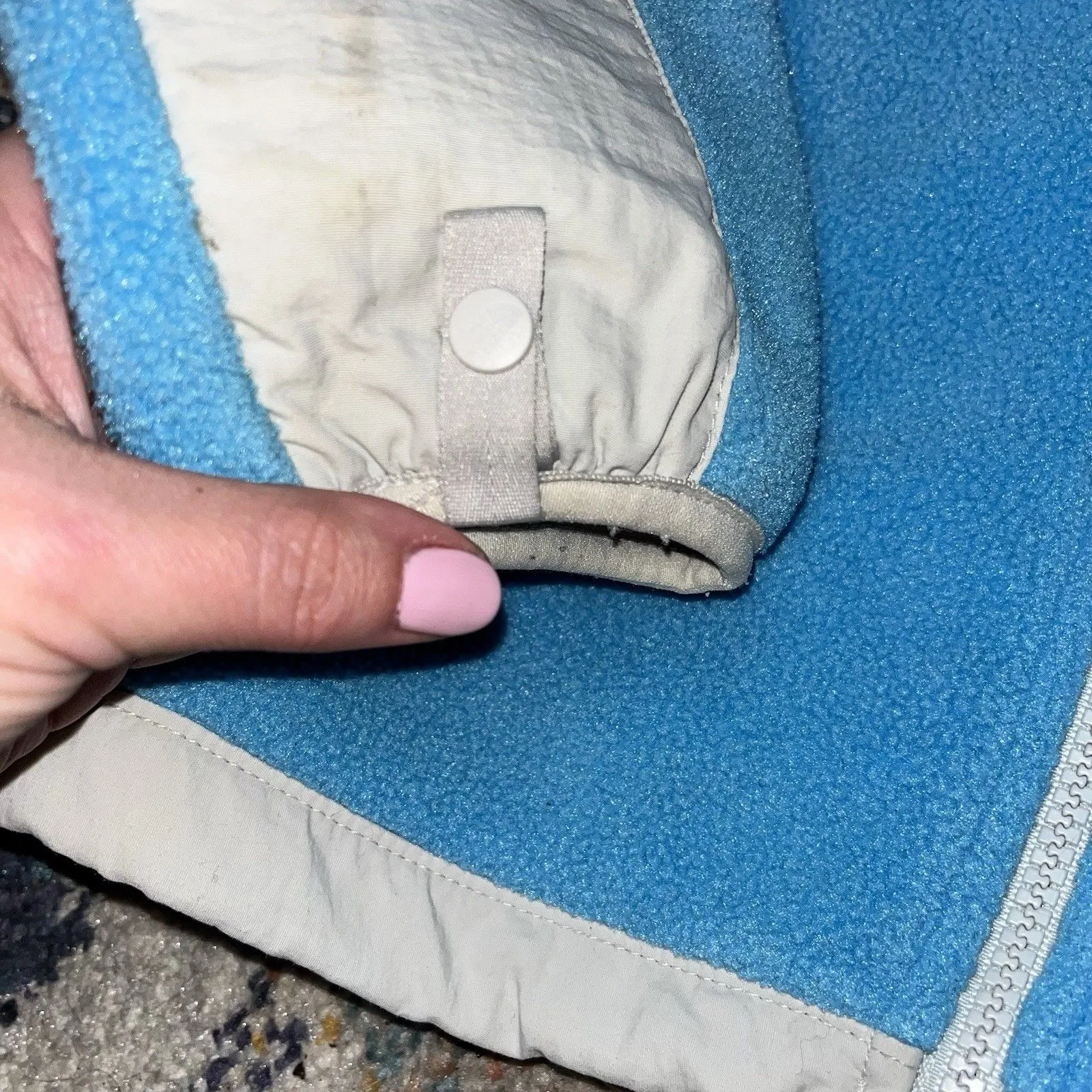 The North Face Denali Fleece Jacket Women Small Turquoise Blue Gray Full Zip - Image 6