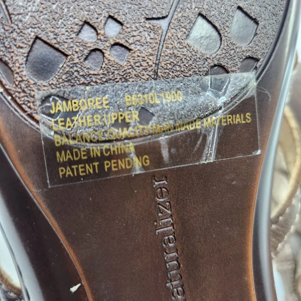 Naturalizer Jamboree N5 Comfort Womens Leather Sandals Gladiator Flats Size 10 - Image 5