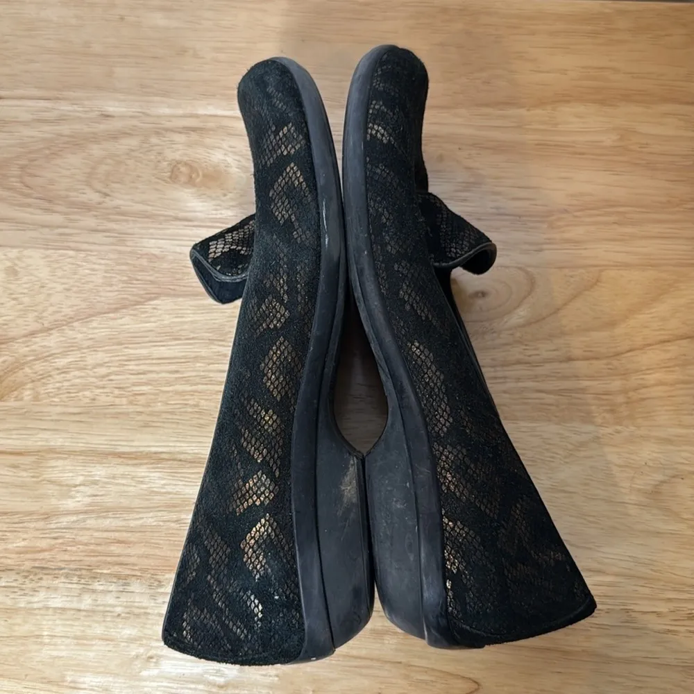 Dansko Olivia Black + Bronze Snakeprint Leather Flats Loafers Clogs 38/ 7.5-8 - Image 8