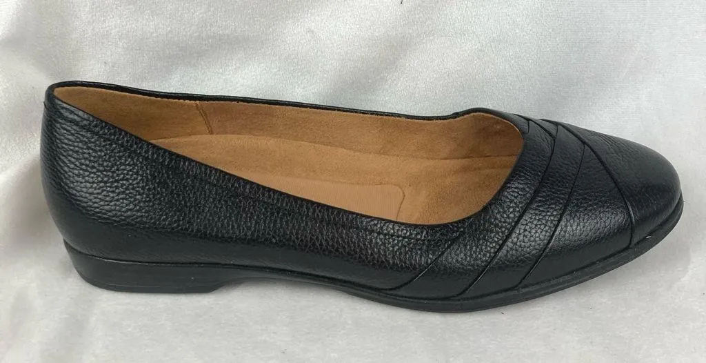 Naturalizer Jaye Women's Black Leather Slip-on Flat Pumps Size 7.5 - Image 2