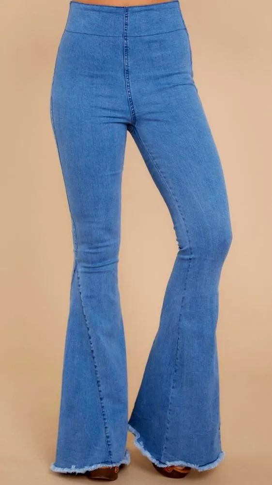 Skylar + Madison Elastic Waist Flare Jeans - Image 3