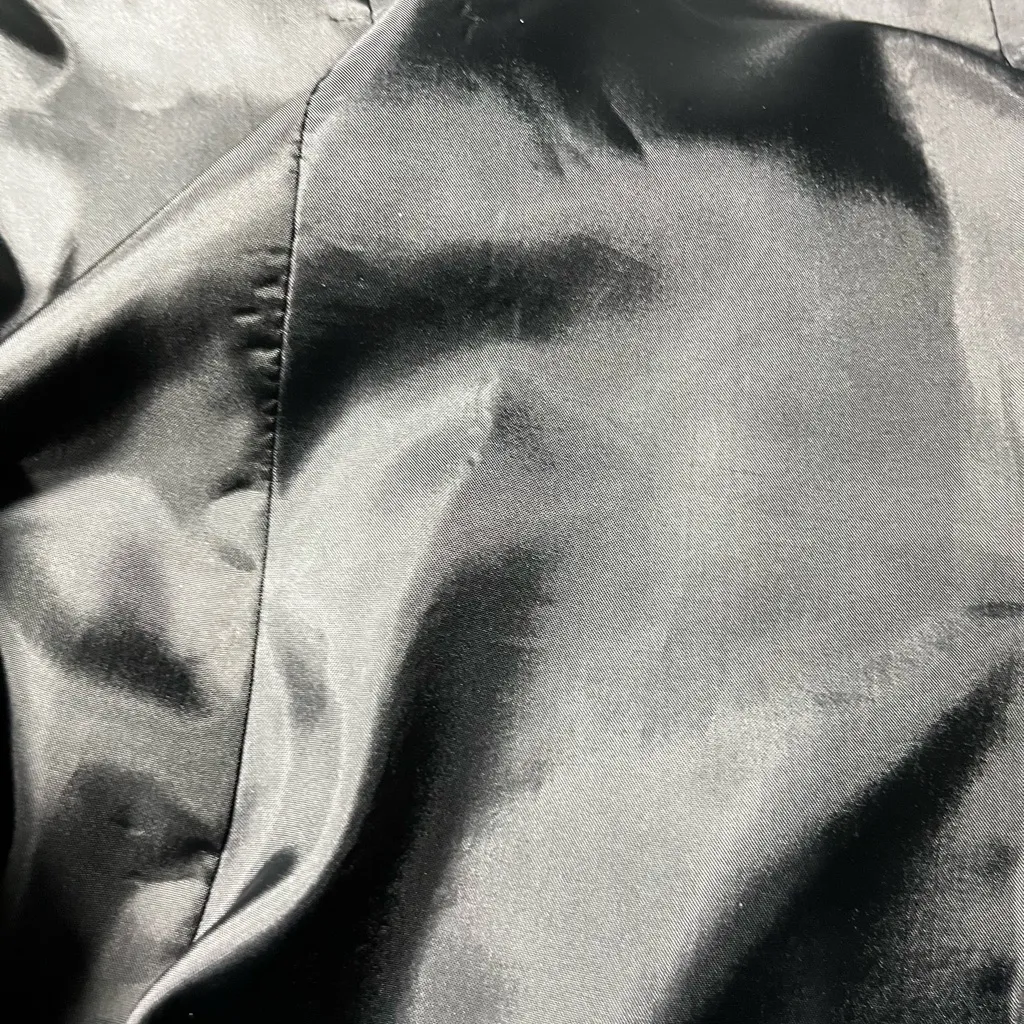 ANNE CARSON Silk Blend
Blazer L Black Plaid Raw Trim Floral Brooch Boho
Witchy - Image 14