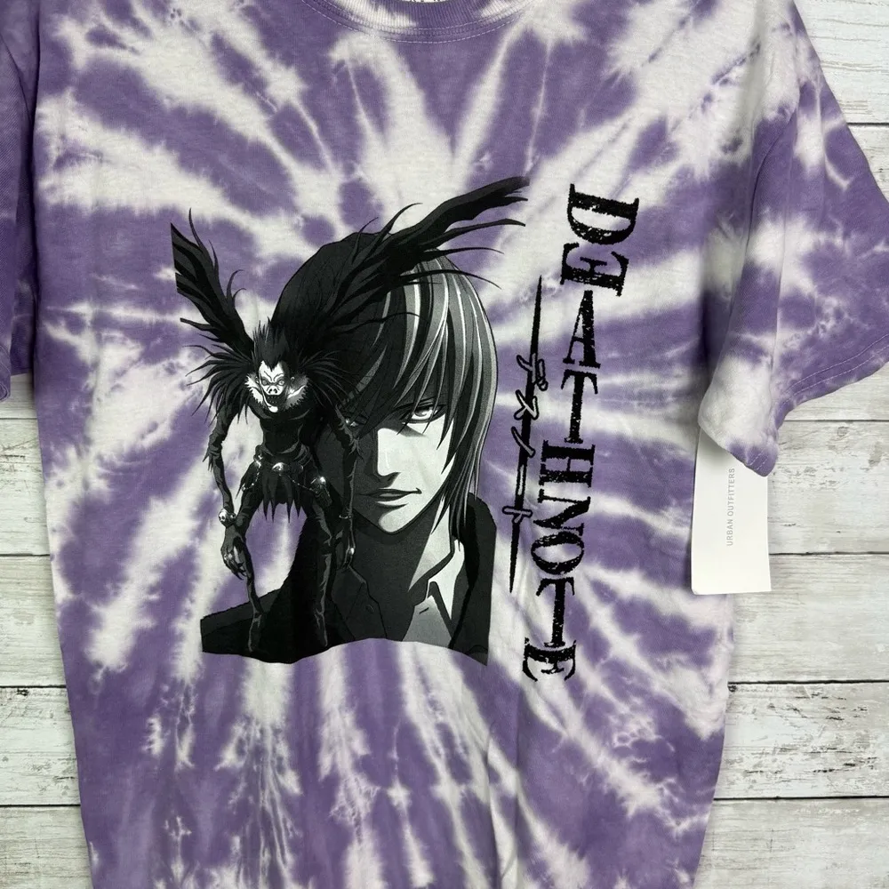 Urban Outfitters Death Note Light & Ryuk Purple Tie Dye T-Shirt Size Medium - Image 3