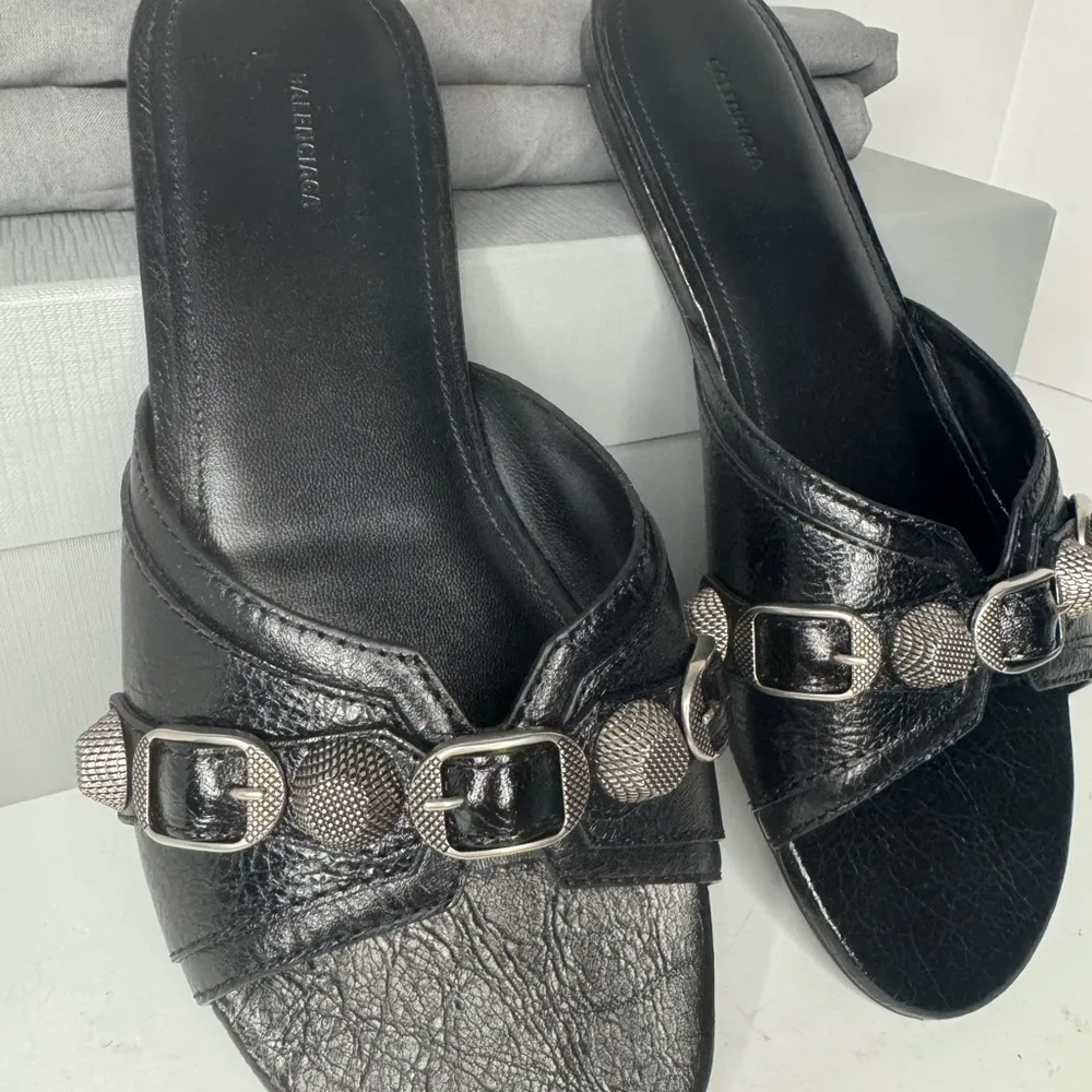 Balenciaga Le Cagole Women’s Slide Sandal Black Colo Size 38 New. - Image 3