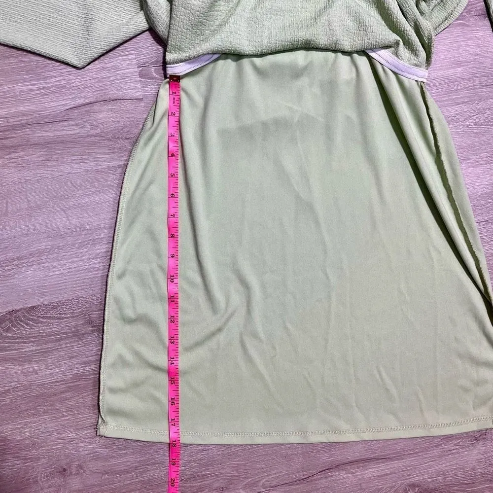 Fourteenth Place Sol Side Cut Out Long Sleeve Midi- Maxi Dress Size M Green NWOT - Image 16