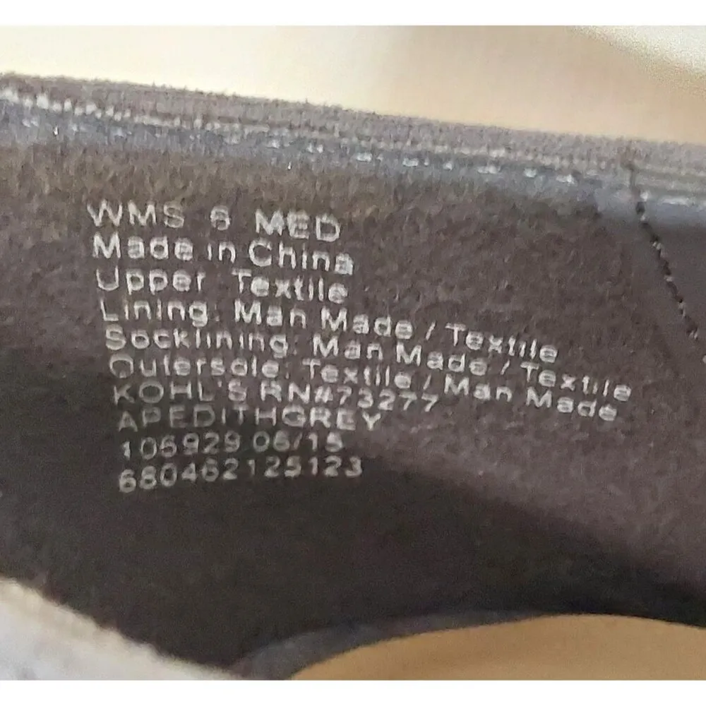 Apt. 9 Gray Faux Suede High Heel Slip On Shoes Booties Size 6M  4" Heel Winter - Image 9